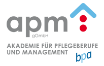 Logo des »apm«