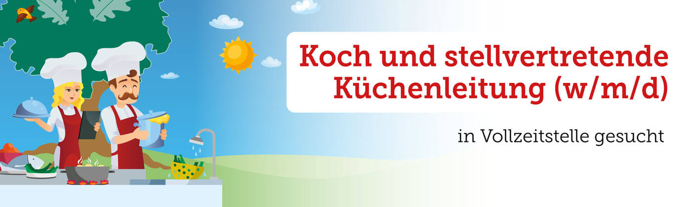 Illustration mit 2 Köchen bei der Zubereitung
