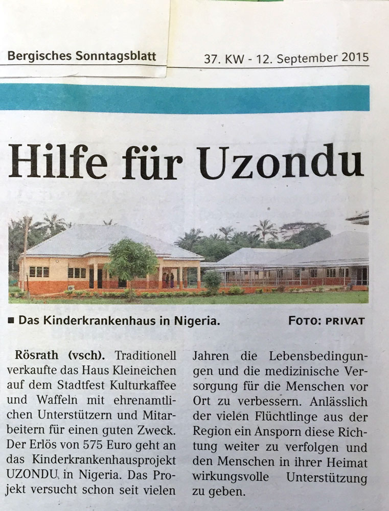 Bericht im Bergischen Handelsblatt