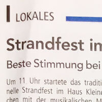 Bericht im »Rösrather Rundblick« über das Strandfest