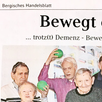 Pressebericht über »Bewegt daheim trotz(t) Demenz«