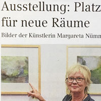 Bericht im »Bergischen Handelsblatt« über die Ausstellungseröffnung Nümm.